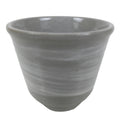 Japanese Ceramic Yunomi Teacup Vtg Pottery Gray White Yakimono Sencha TC565