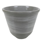 Japanese Ceramic Yunomi Teacup Vtg Pottery Gray White Yakimono Sencha TC565