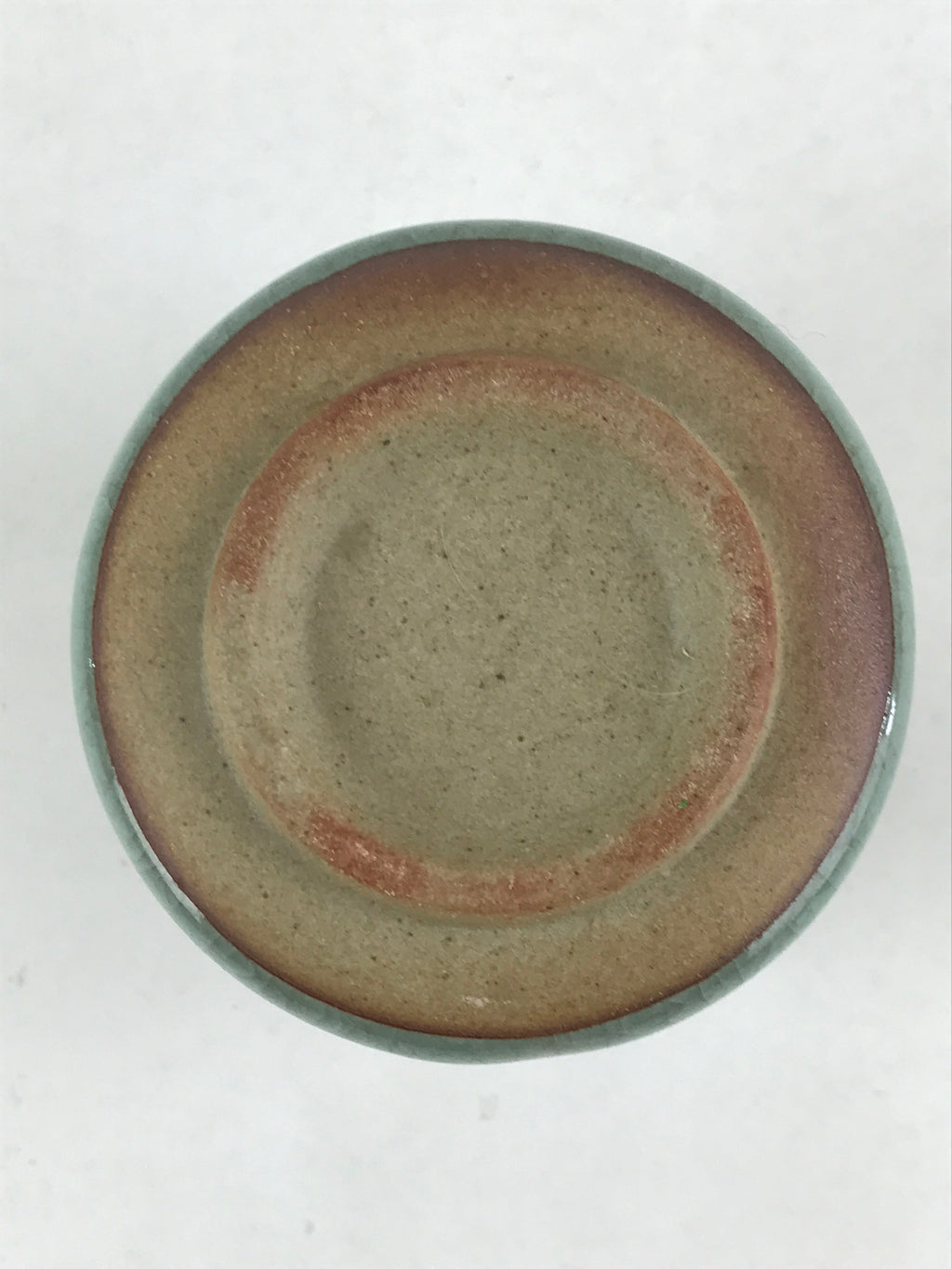 Japanese Ceramic Yunomi Teacup Vtg Pottery Large Light Green Crackle Glaze TC363