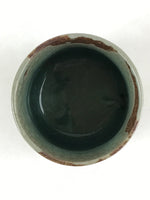Japanese Ceramic Yunomi Teacup Vtg Pottery Large Light Green Crackle Glaze TC366