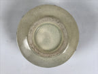 Japanese Ceramic Yunomi Teacup Vtg Pottery Sencha Beige Black Blue Stripe TC624