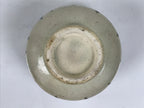 Japanese Ceramic Yunomi Teacup Vtg Pottery Sencha Beige Black Blue Stripe TC625