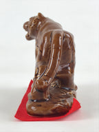 Japanese Ceramic Zodiac Decorative Figurine Vtg Tiger Brown Talisman Good Luck B