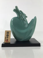 Japanese Ceramic Zodiac Dragon Figurine Vtg Tatsu Green Celadon Boxed ST18