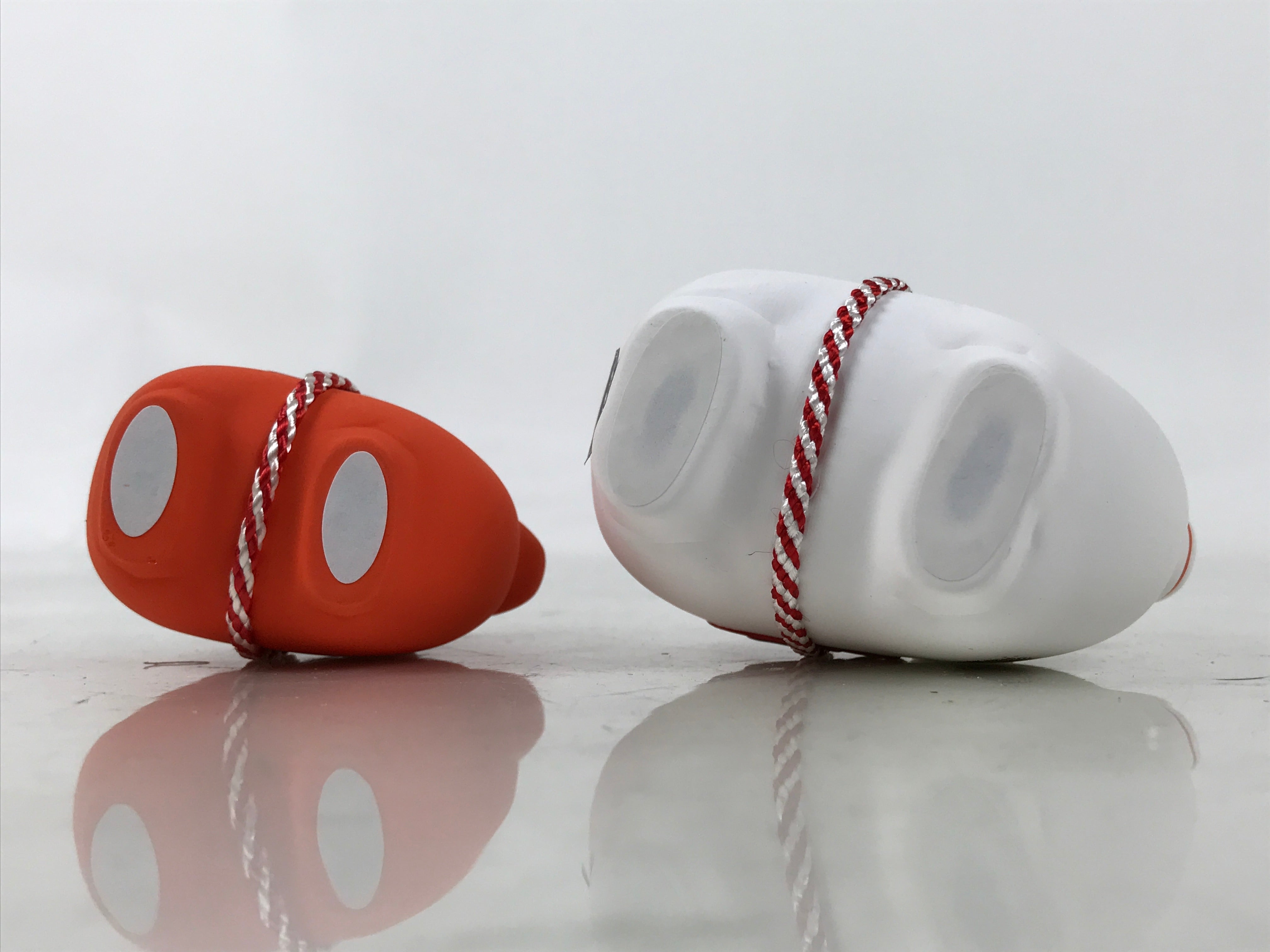 Japanese Ceramic Zodiac Sheep Figurine Set Vtg Hitsuji White Red Gold Boxed ST67