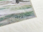 Japanese Cherry Blossom Trees Pastel Drawing Art Signed Yoshihiro Hagino FL341