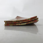 Japanese Chiyogami Paper Oshibori-Oki Wet Towel Tray 3pc Holder Red Gold L389