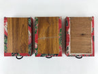 Japanese Chiyogami Paper Sewing Box Vtg Haribako Tansu 3 Drawers Fans T342