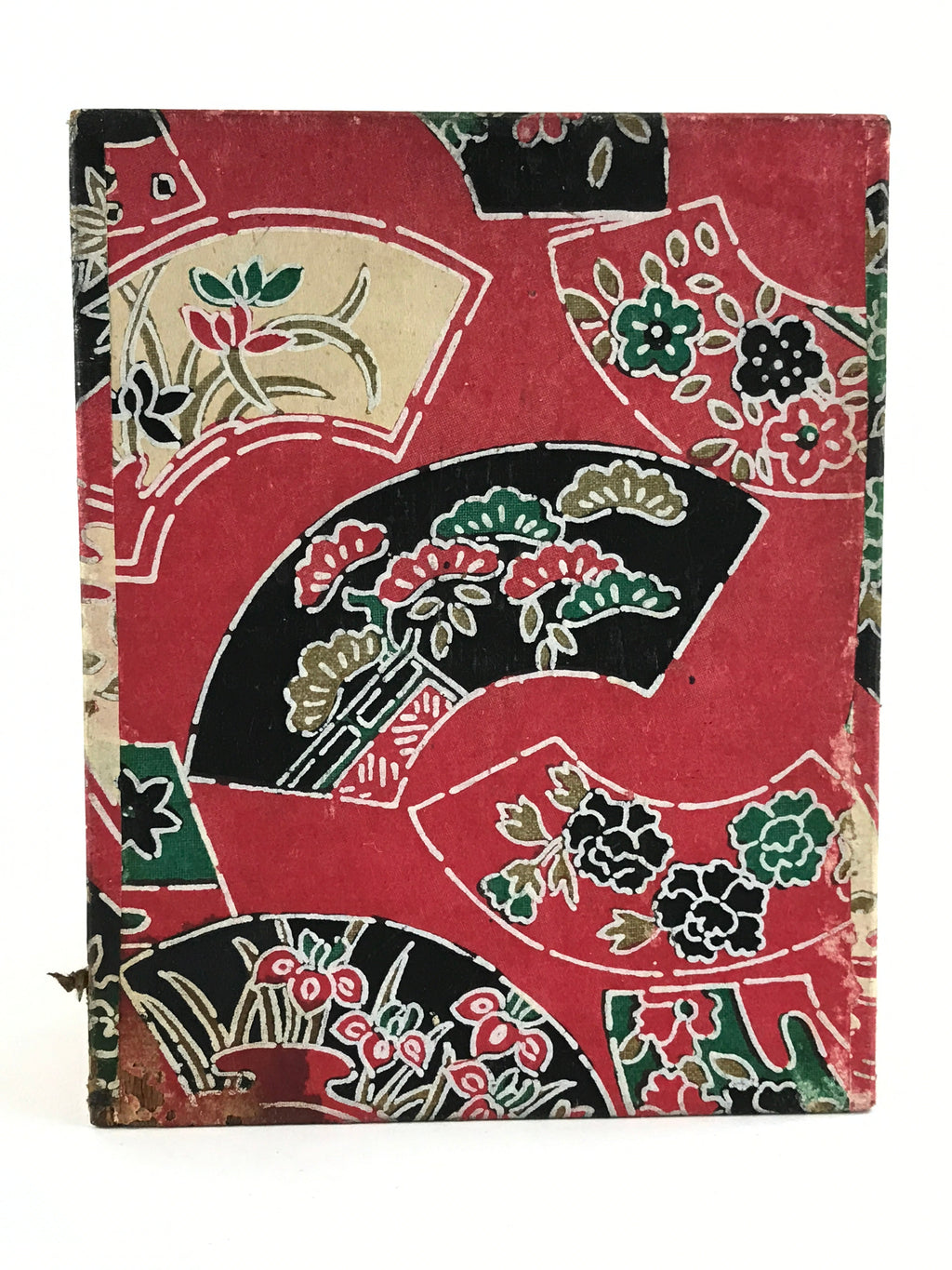 Japanese Chiyogami Paper Sewing Box Vtg Haribako Tansu 3 Drawers Fans T342
