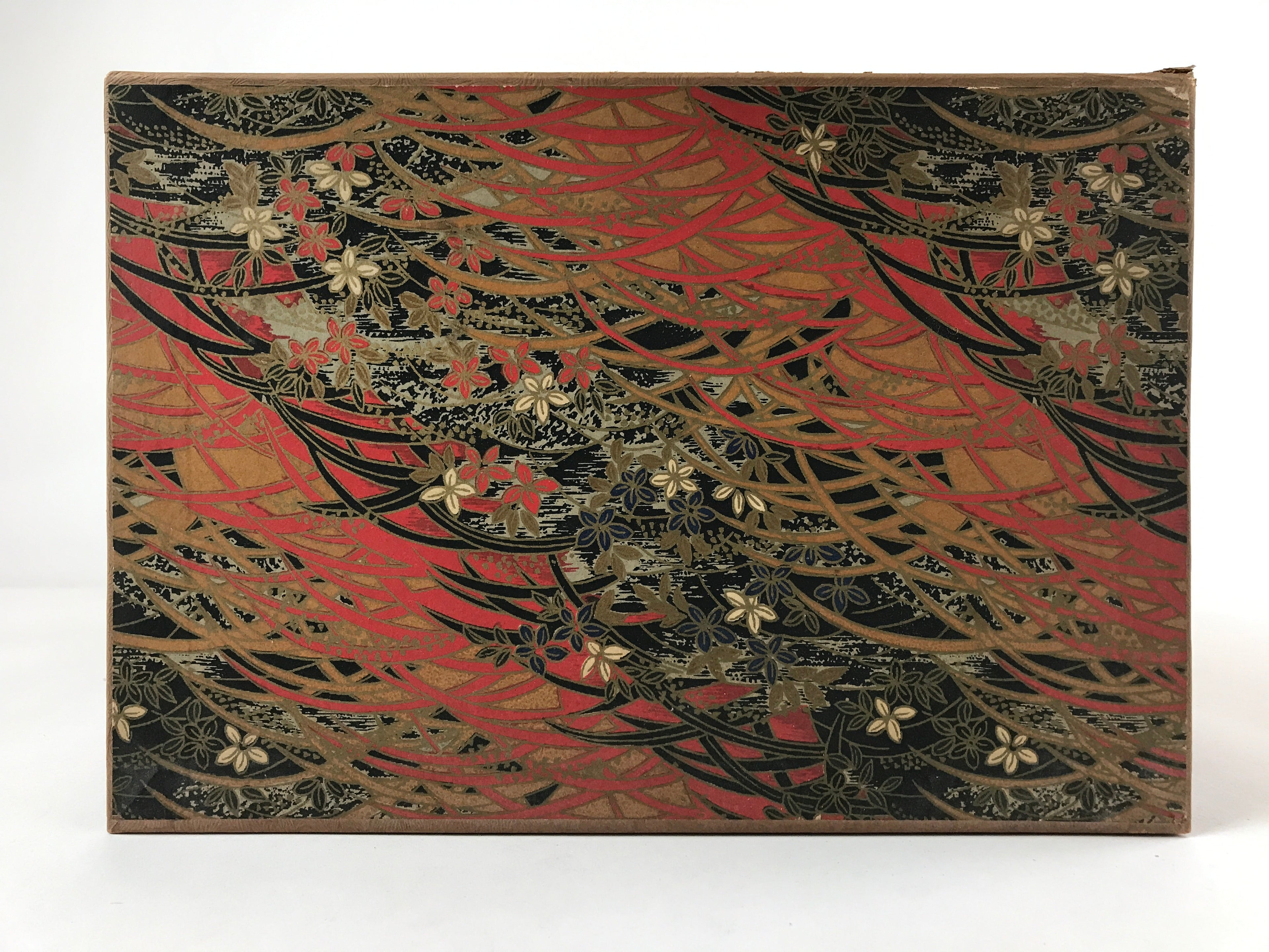 Japanese Chiyogami Paper Sewing Box Vtg Haribako Tansu 4 Drawers Flowers T360