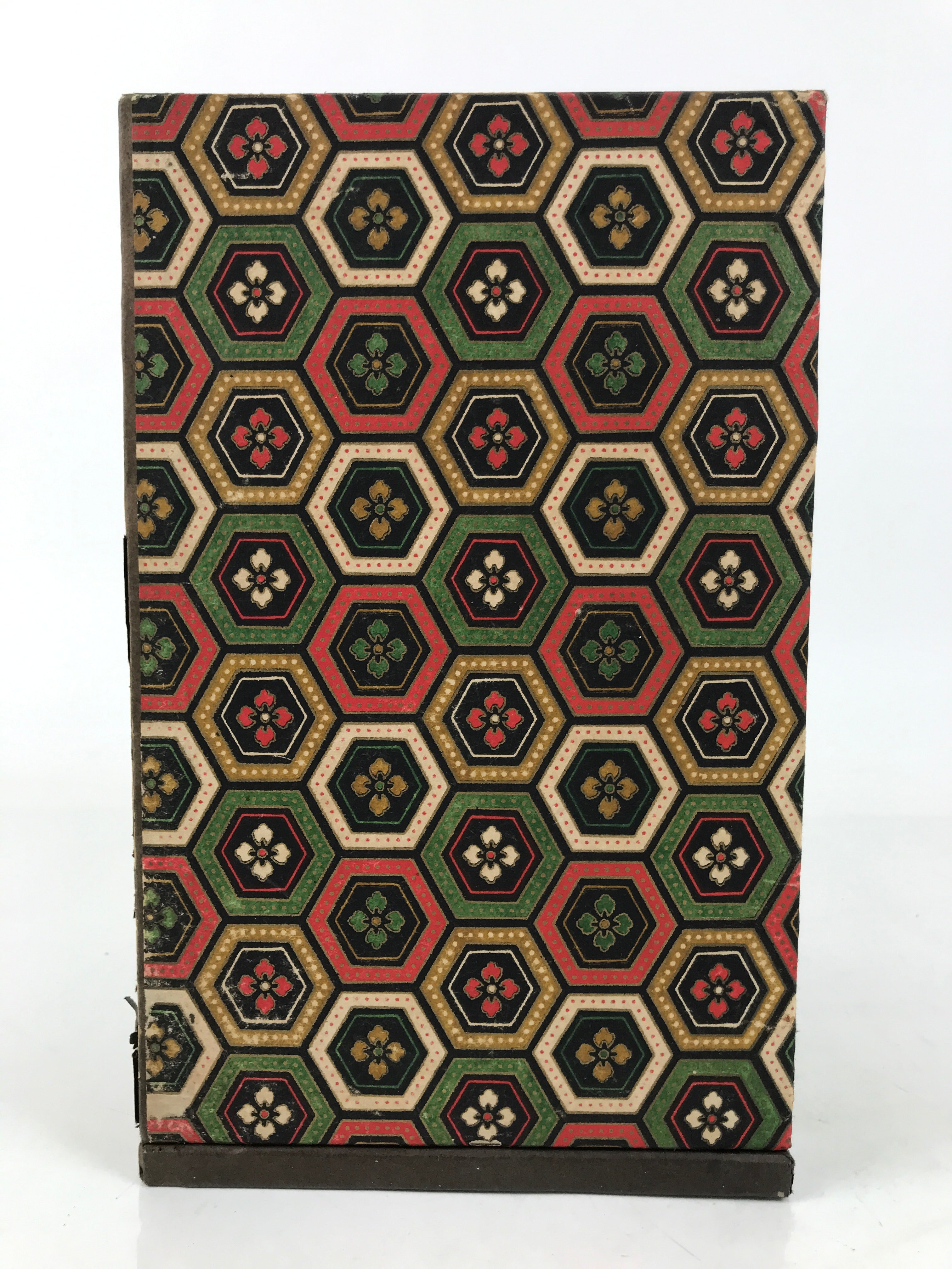 Japanese Chiyogami Paper Tansu Chest Vtg Haribako 5 Drawer Kikkou Hanabishi T403