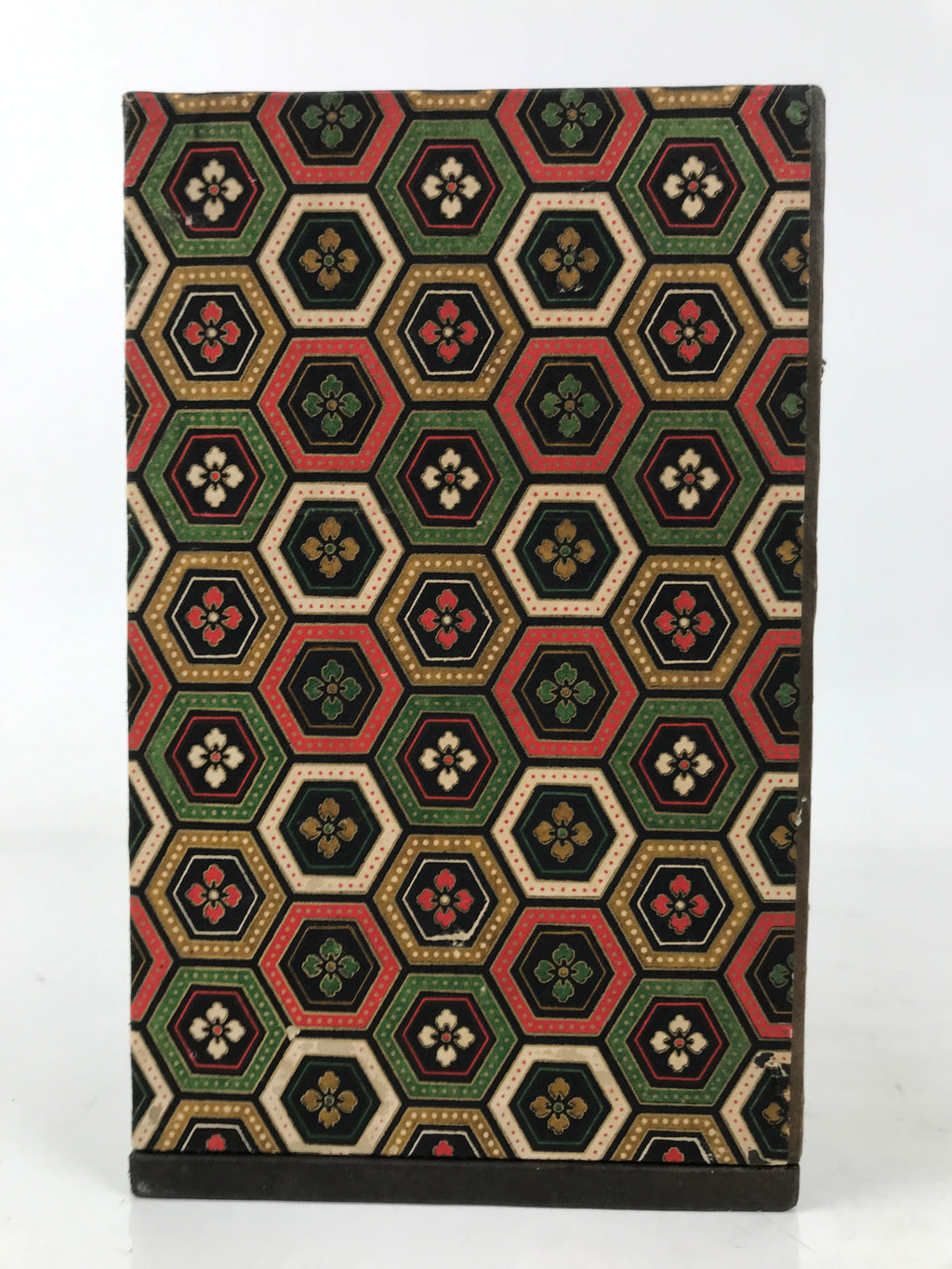 Japanese Chiyogami Paper Tansu Chest Vtg Haribako 5 Drawer Kikkou Hanabishi T403
