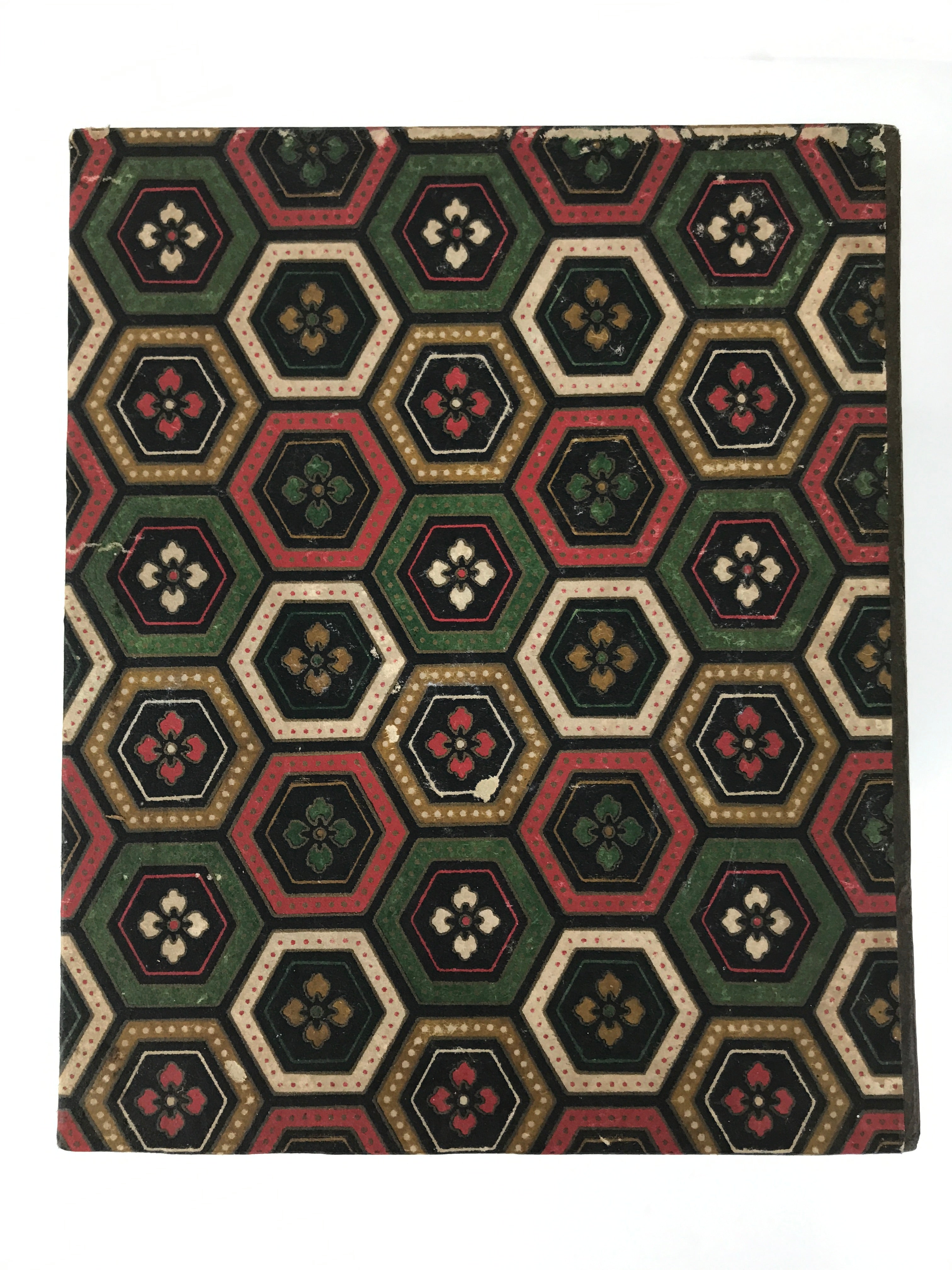 Japanese Chiyogami Paper Tansu Chest Vtg Haribako 5 Drawer Kikkou Hanabishi T403