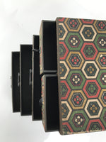 Japanese Chiyogami Paper Tansu Chest Vtg Haribako 5 Drawer Kikkou Hanabishi T403