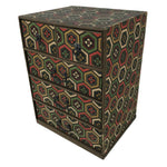 Japanese Chiyogami Paper Tansu Chest Vtg Haribako 5 Drawer Kikkou Hanabishi T403