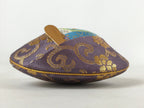 Japanese Clamshell Silk Kimono Hina Doll Vtg Girls Festival Purple Gold ID552