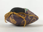 Japanese Clamshell Silk Kimono Hina Doll Vtg Girls Festival Purple Gold ID552