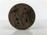 Japanese Classic Wooden Kokeshi Doll Black Brown Amulet Traditional Craft KF774