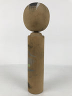 Japanese Classic Wooden Kokeshi Doll Vtg Black Brown Traditional Craft KF789