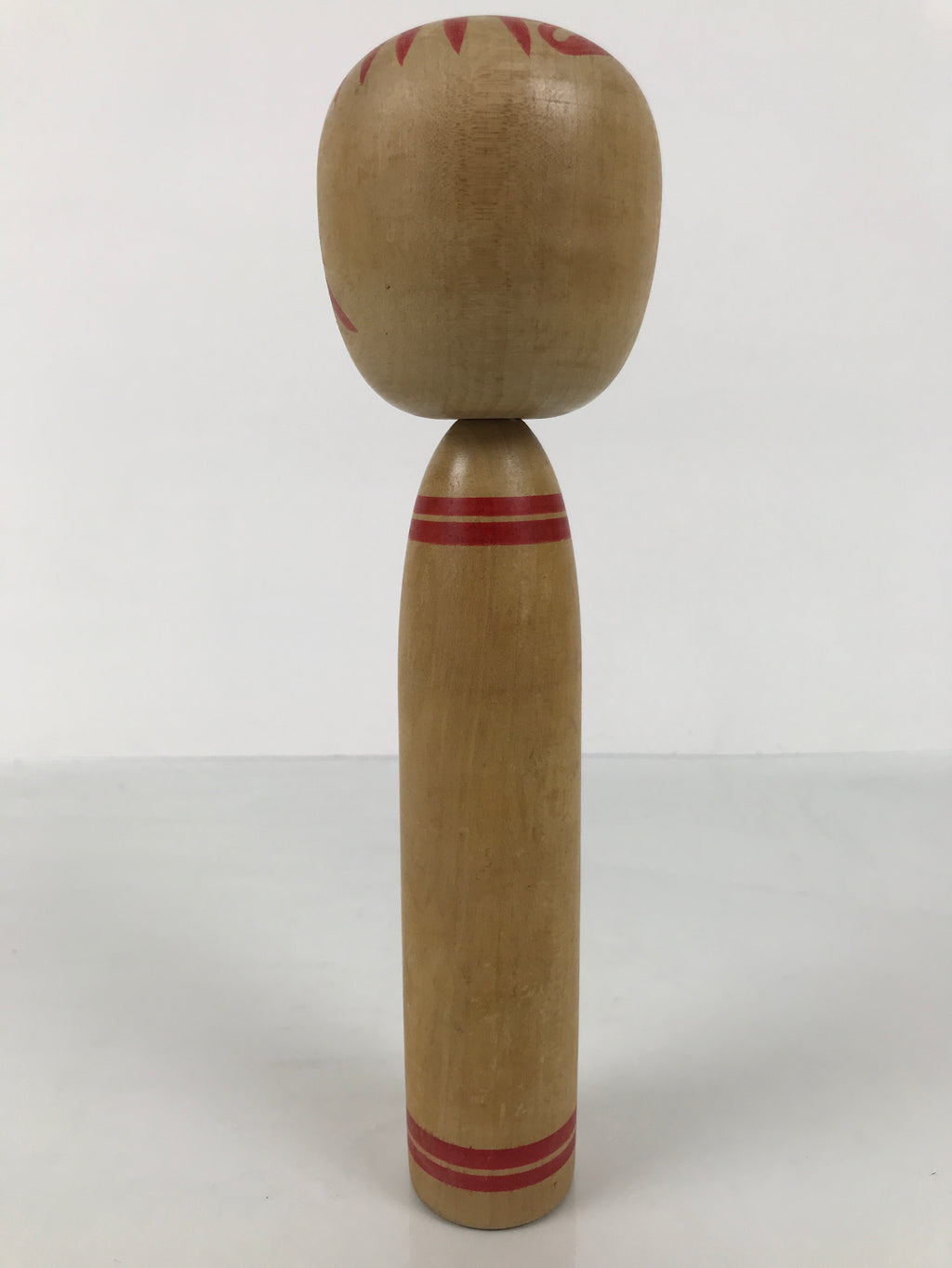 Japanese Classic Wooden Kokeshi Doll Vtg Black Red Brown Traditional Craft KF766