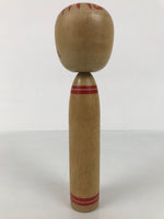 Japanese Classic Wooden Kokeshi Doll Vtg Black Red Brown Traditional Craft KF766