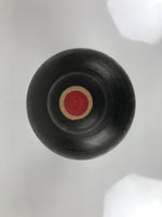 Japanese Classic Wooden Kokeshi Doll Vtg Black Red Brown Traditional Craft KF768