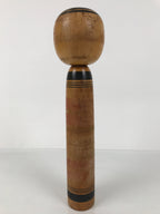 Japanese Classic Wooden Kokeshi Doll Vtg Black Red Brown Traditional Craft KF769
