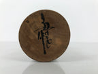 Japanese Classic Wooden Kokeshi Doll Vtg Black Red Brown Traditional Craft KF770