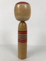 Japanese Classic Wooden Kokeshi Doll Vtg Black Red Brown Traditional Craft KF775