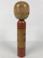 Japanese Classic Wooden Kokeshi Doll Vtg Black Red Brown Traditional Craft KF778