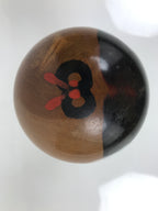 Japanese Classic Wooden Kokeshi Doll Vtg Black Red Brown Traditional Craft KF779