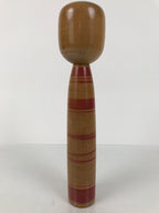 Japanese Classic Wooden Kokeshi Doll Vtg Black Red Brown Traditional Craft KF782