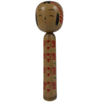 Japanese Classic Wooden Kokeshi Doll Vtg Black Red Brown Traditional Craft KF787