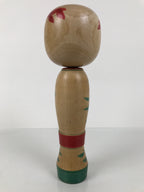 Japanese Classic Wooden Kokeshi Doll Vtg Black Red Green Traditional Craft KF772