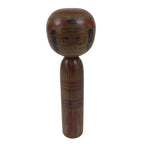 Japanese Classic Wooden Kokeshi Doll Vtg Hair Hime Cut Red Black Kimono KF738