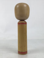 Japanese Classic Wooden Kokeshi Doll Vtg Hair Hime Cut Red Black Nadeshiko KF740