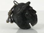 Japanese Clay Bell Dorei Ainu Man Vtg Tsuchi-Suzu Hokkaido Unglazed Black DR614