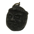Japanese Clay Bell Dorei Ainu Man Vtg Tsuchi-Suzu Hokkaido Unglazed Black DR614