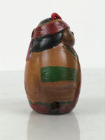 Japanese Clay Bell Dorei Ainu Woman Vtg Tsuchi-Suzu Hokkaido Brown Red DR679