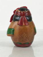 Japanese Clay Bell Dorei Ainu Woman Vtg Tsuchi-Suzu Hokkaido Brown Red DR679