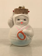 Japanese Clay Bell Dorei Ama Pearl Diver Woman Vtg Tsuchi-Suzu Toba White DR680