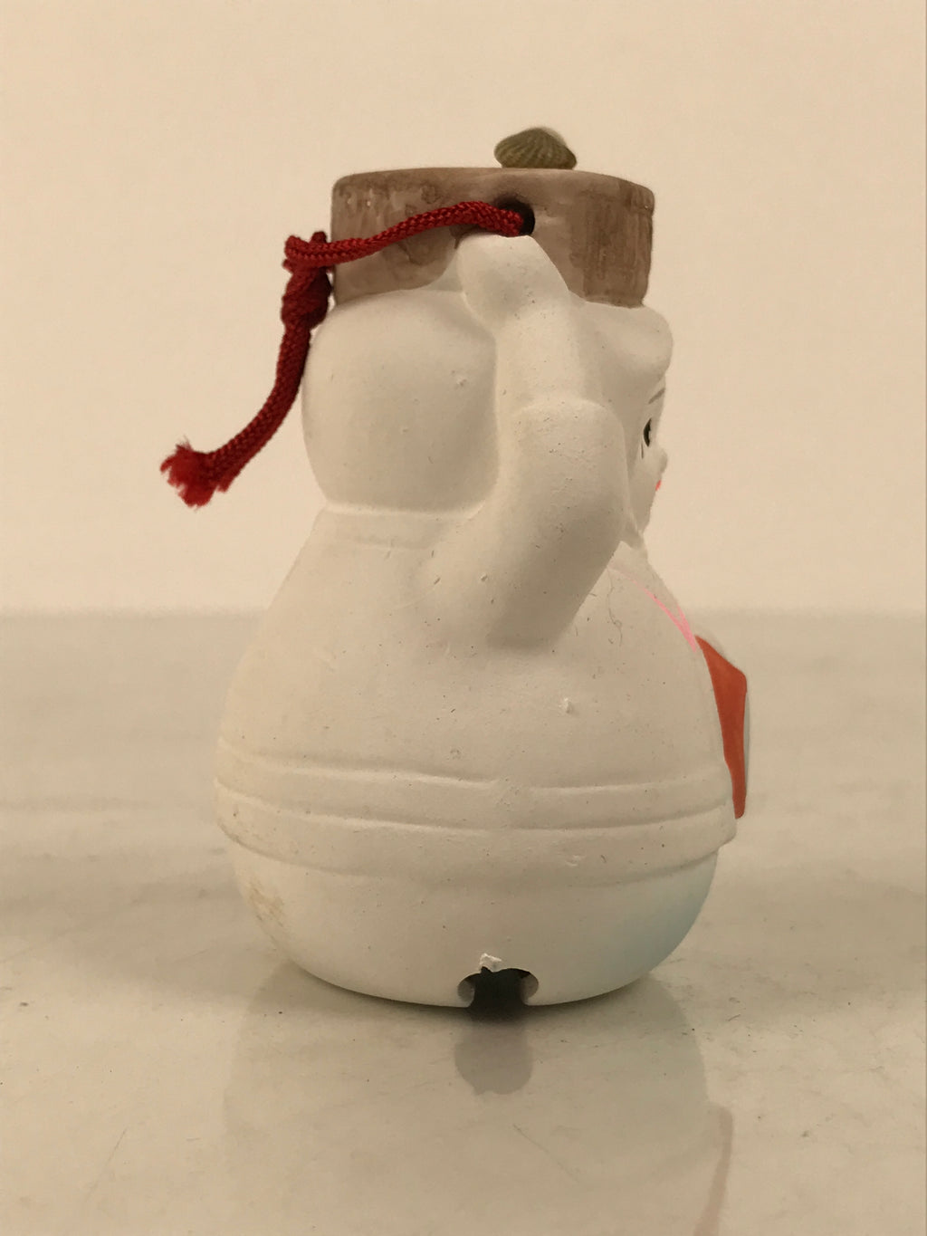 Japanese Clay Bell Dorei Ama Pearl Diver Woman Vtg Tsuchi-Suzu Toba White DR680
