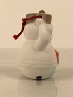 Japanese Clay Bell Dorei Ama Pearl Diver Woman Vtg Tsuchi-Suzu Toba White DR680