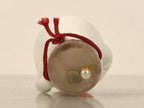Japanese Clay Bell Dorei Ama Pearl Diver Woman Vtg Tsuchi-Suzu Toba White DR680