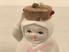 Japanese Clay Bell Dorei Ama Pearl Diver Woman Vtg Tsuchi-Suzu Toba White DR680