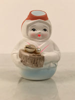 Japanese Clay Bell Dorei Ama Pearl Diver Woman Vtg Tsuchi-Suzu Toba White DR681