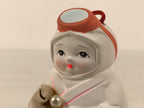 Japanese Clay Bell Dorei Ama Pearl Diver Woman Vtg Tsuchi-Suzu Toba White DR681
