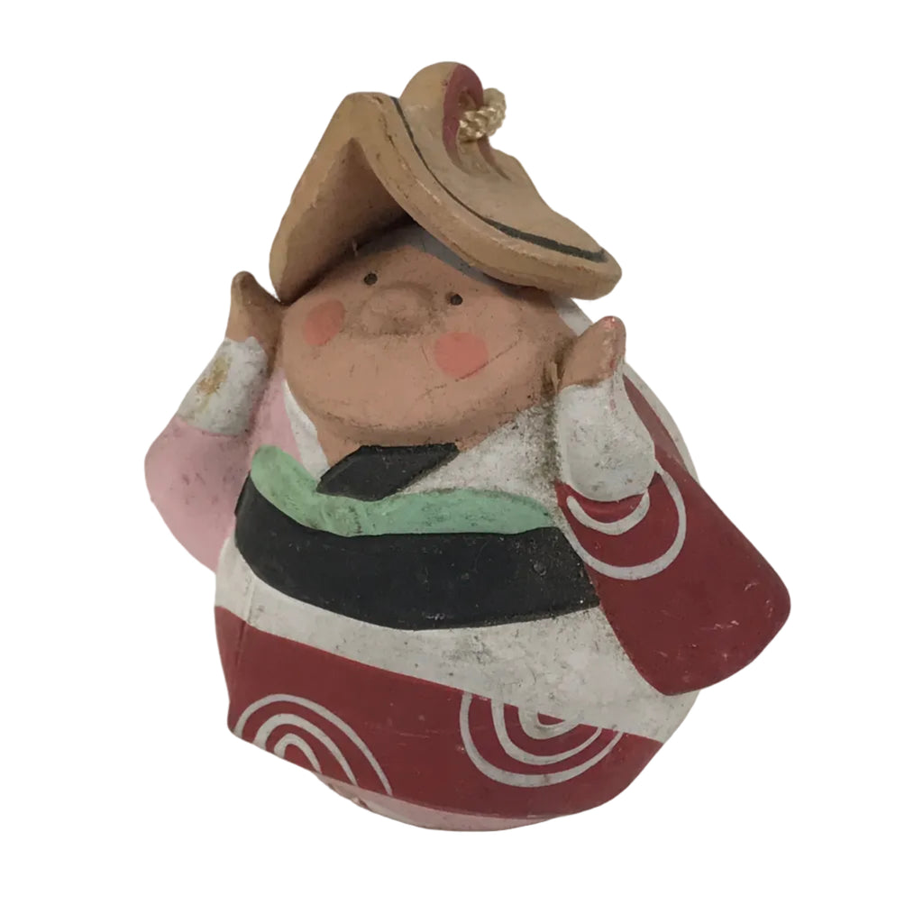 Japanese Clay Bell Dorei Awa Odori Dancer Tsuchi-Suzu Tokushima Souvenir DR670