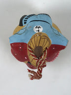 Japanese Clay Bell Dorei Awa Odori Dancers Vtg Tsuchi-Suzu Yukata Happi DR637
