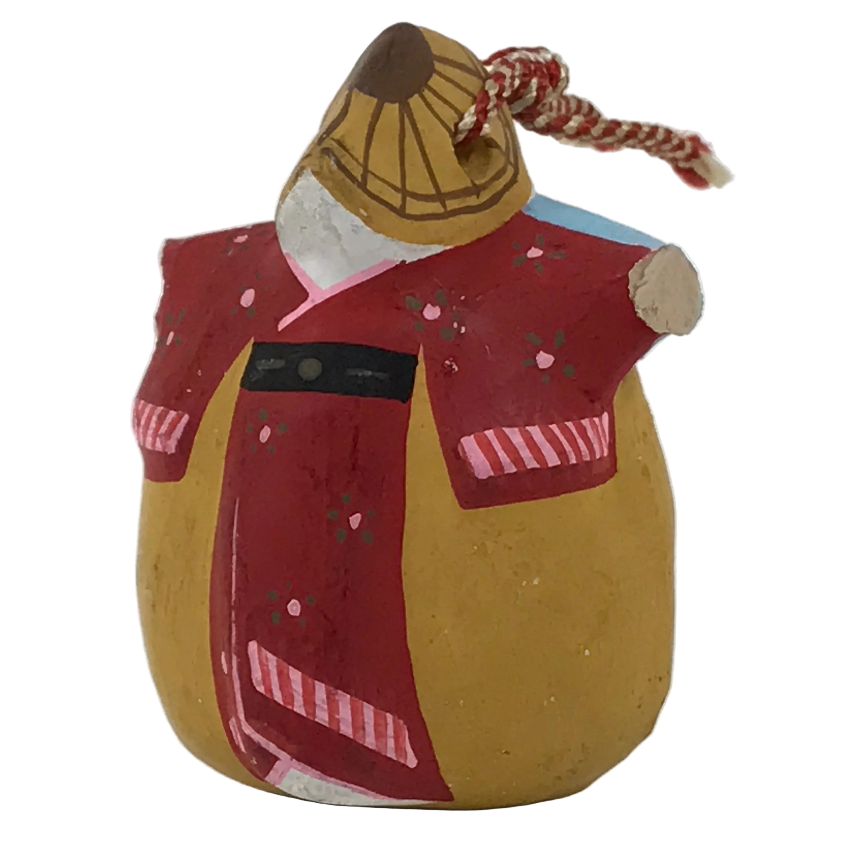 Japanese Clay Bell Dorei Awa Odori Dancers Vtg Tsuchi-Suzu Yukata Happi DR637